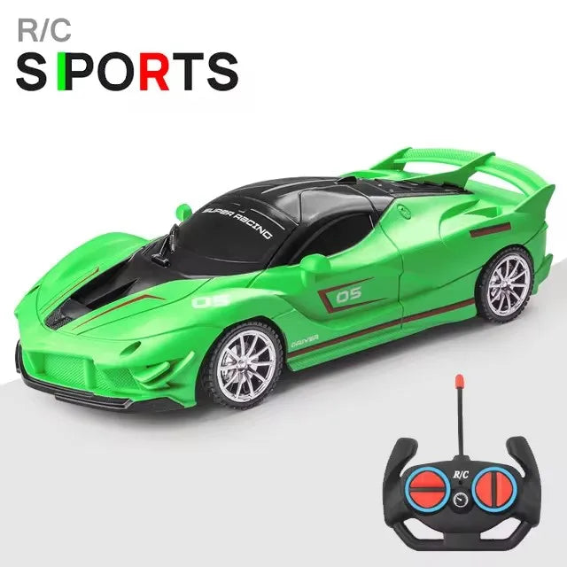 Voiture RC 2.4G 4CH Télécommandée 1:18 avec Lumières LED Voitures de Sport Haute Vitesse Véhicule de Drift Radiocommandé Jouet pour Garçons et Filles