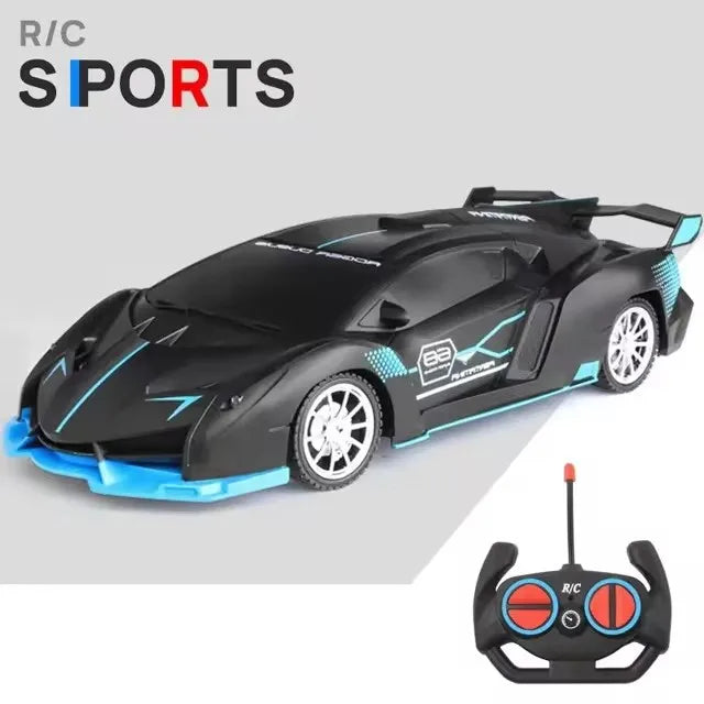 Voiture RC 2.4G 4CH Télécommandée 1:18 avec Lumières LED Voitures de Sport Haute Vitesse Véhicule de Drift Radiocommandé Jouet pour Garçons et Filles