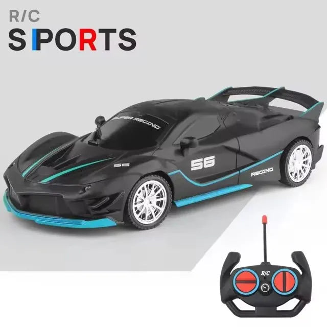 Voiture RC 2.4G 4CH Télécommandée 1:18 avec Lumières LED Voitures de Sport Haute Vitesse Véhicule de Drift Radiocommandé Jouet pour Garçons et Filles
