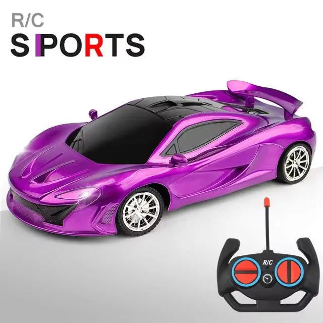 Voiture RC 2.4G 4CH Télécommandée 1:18 avec Lumières LED Voitures de Sport Haute Vitesse Véhicule de Drift Radiocommandé Jouet pour Garçons et Filles