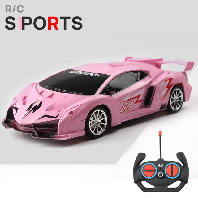 Voiture RC 2.4G 4CH Télécommandée 1:18 avec Lumières LED Voitures de Sport Haute Vitesse Véhicule de Drift Radiocommandé Jouet pour Garçons et Filles