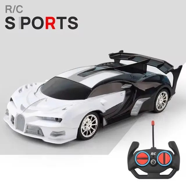 Voiture RC 2.4G 4CH Télécommandée 1:18 avec Lumières LED Voitures de Sport Haute Vitesse Véhicule de Drift Radiocommandé Jouet pour Garçons et Filles