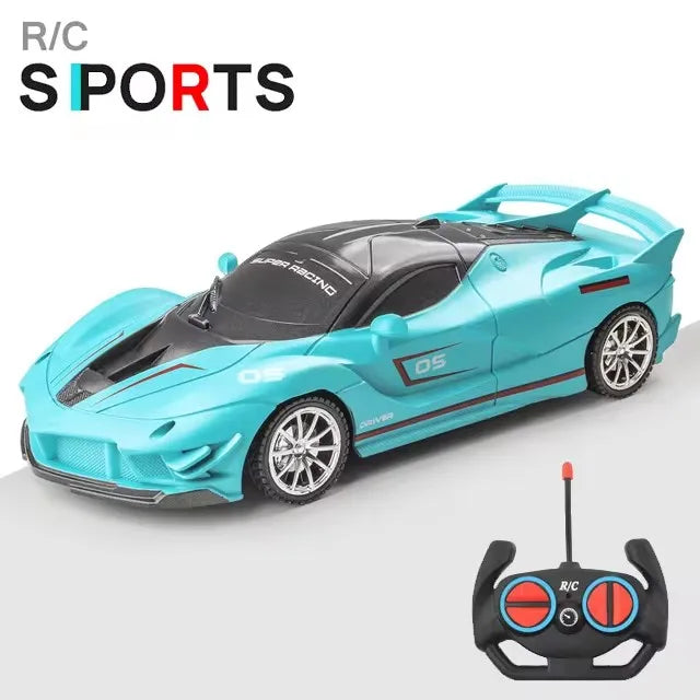 Voiture RC 2.4G 4CH Télécommandée 1:18 avec Lumières LED Voitures de Sport Haute Vitesse Véhicule de Drift Radiocommandé Jouet pour Garçons et Filles