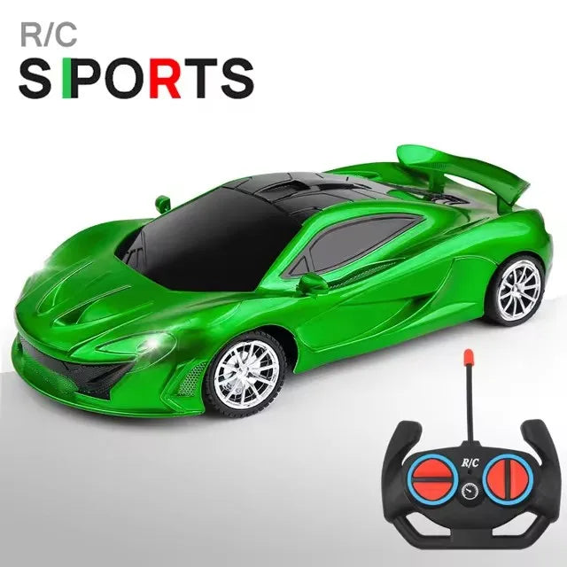 Voiture RC 2.4G 4CH Télécommandée 1:18 avec Lumières LED Voitures de Sport Haute Vitesse Véhicule de Drift Radiocommandé Jouet pour Garçons et Filles