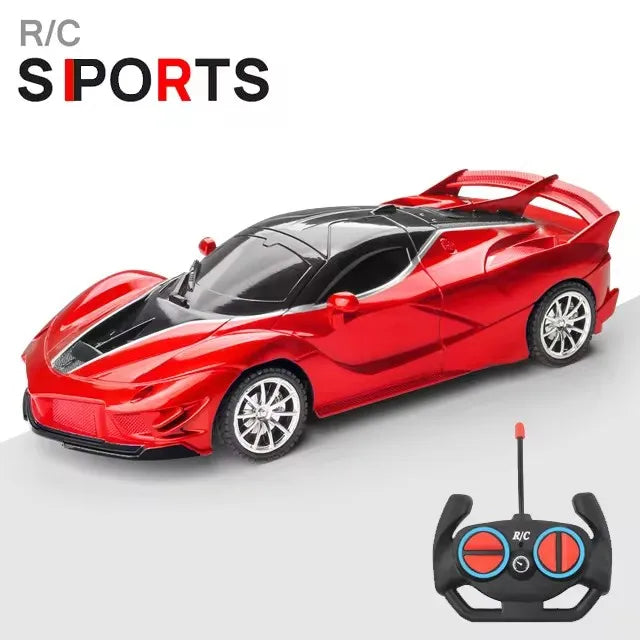 Voiture RC 2.4G 4CH Télécommandée 1:18 avec Lumières LED Voitures de Sport Haute Vitesse Véhicule de Drift Radiocommandé Jouet pour Garçons et Filles