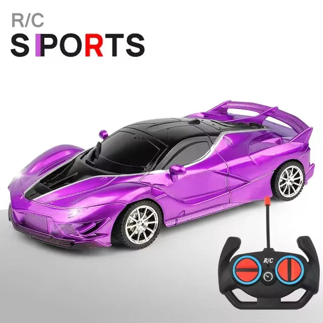 Voiture RC 2.4G 4CH Télécommandée 1:18 avec Lumières LED Voitures de Sport Haute Vitesse Véhicule de Drift Radiocommandé Jouet pour Garçons et Filles